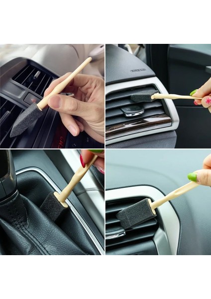 E- Bulurum Buffer® 5'li Araba Havalandırma Temizleme Fırçaları Klima Çıkışları, toz Alma&otomobil Içi Detaylı Mini Temizlik Aparatları