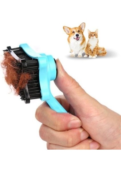Buffer® Evcil Hayvan Kedi Köpek Tüy Toplayıcı Otomatik Tuşlu Pet Tarak