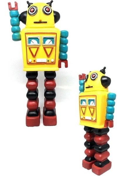 Buffer® Decotown Nostaljik Sevimli Uzaylı Robot Şeklinde Figür Biblo