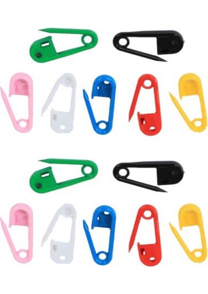 Çengelli Iğne Plastik Renkli 10 Adet 2 Cm