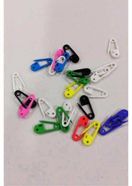 Çengelli Iğne Plastik Renkli 10 Adet 2 Cm