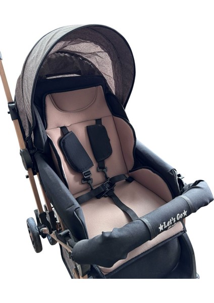 Bebek Arabası Minderi, Bel Destekli, Çift Taraflı