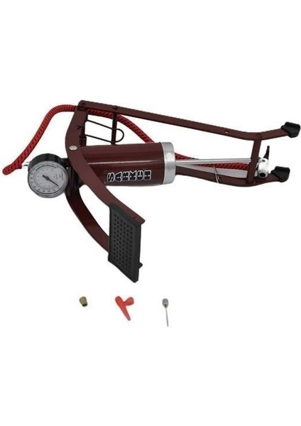 Buffer® Basınç Göstergeli Ayak Pompası Araba Bisiklet Motor Lastik Pompası