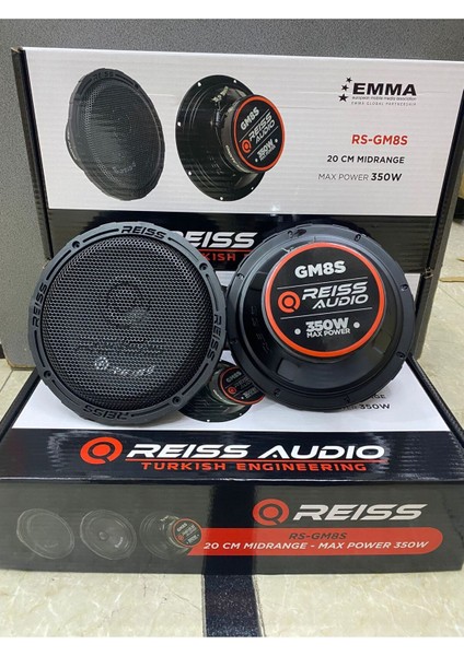 RS-GM8S 20 cm Midrange 350 Wat 150 Rms Iki Adet Özel Seri