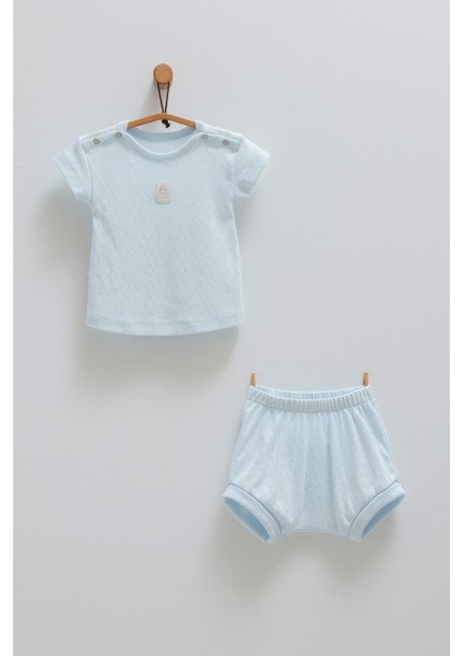 Little One Omuz Çıtçıtlı Body Şort Takım