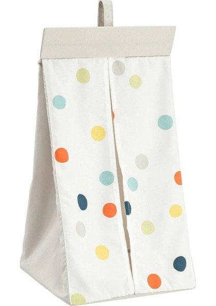 Asılabilir Bebek Bezi Torbası 30X52X22 cm Ikea Bez Toplama Cebi Düzenleyici Polyester Torba Beyaz