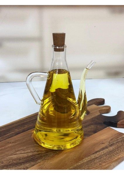 Turuncu Cam Yağdanlık 500 ml, Şeffaf ve Şık Tasarım, Dayanıklı ve Pratik Kullanım