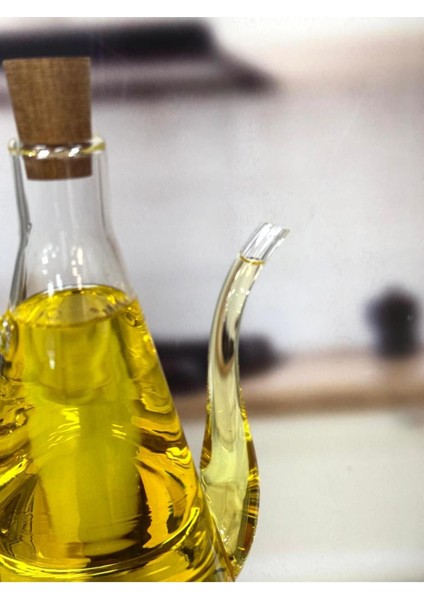 Turuncu Cam Yağdanlık 500 ml, Şeffaf ve Şık Tasarım, Dayanıklı ve Pratik Kullanım