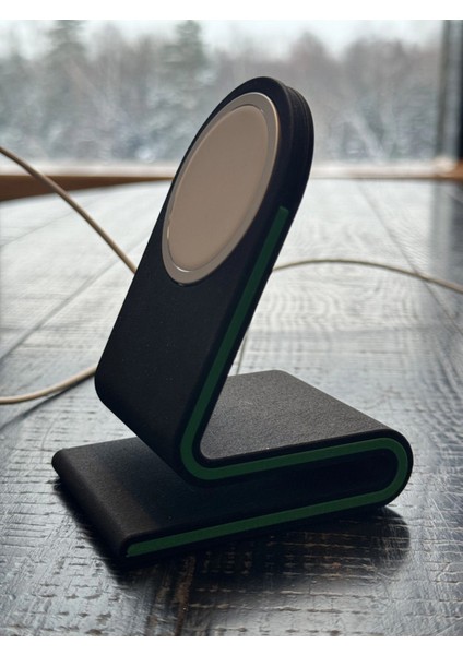GÖKTÜRK3D Telefon Standı Magsafe Watch Normal Çeşitleri Siyah Yeşil Plastik