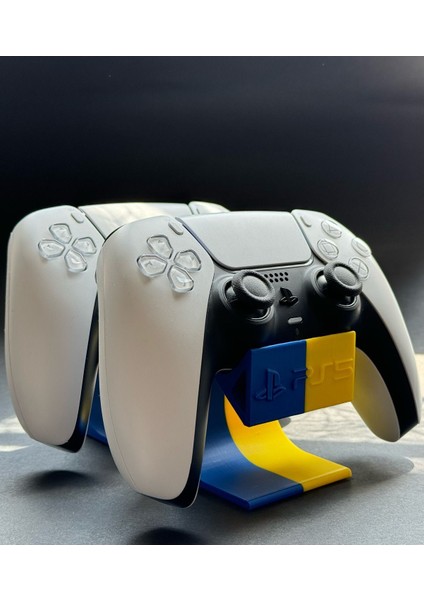 GÖKTÜRK3D Ps5 2'li Dualsense Kol Standı Joystick Tutucu Mavi-Sarı