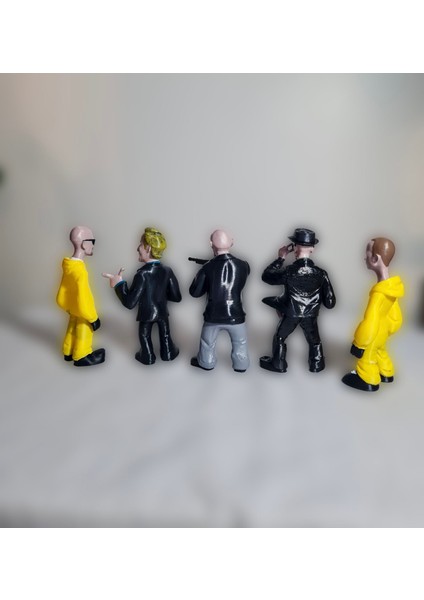 3D Breakingbad Figür 5’li Set/walterwhite-Jesse Pinkman-Mike Ehrmantraut-Saul Goodman/biblo /dekor