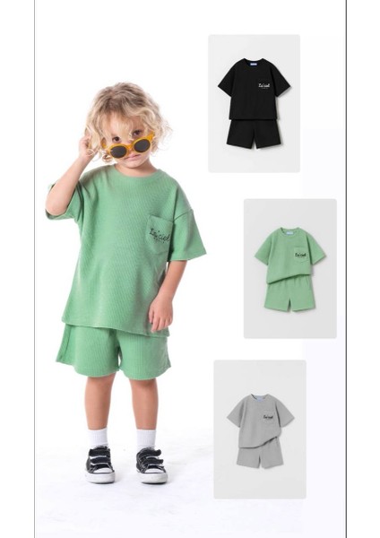 Laciel Paris Baskılı Gofre Cep Detaylı Şortlu Pamuk Takım fiyatları