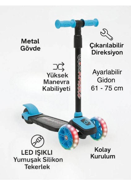 Işıklı 3 Tekerlekli Scooter Twist With Light fiyatları