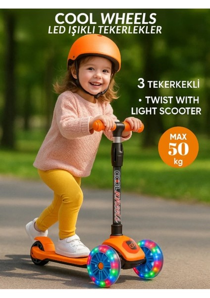 Işıklı 3 Tekerlekli Scooter Twist With Light