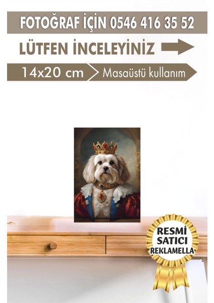 No:19 Kişiye Özel Tasarım Evcil Hayvan Tablosu Patili Hediyelik Kraliyet Kıyafetli Portresi