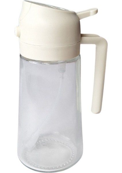 Bej 400ml cam sprey yağdanlık, sağlıklı ve pratik kullanım kolaylığı sağlar
