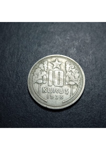 39963680DFF6DECD49 1938 10KURUŞ Ççt+ Eski Madeni Para