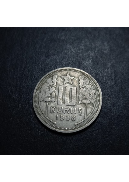 39963680DFF6DECD49 1938 10KURUŞ Ççt+ Eski Madeni Para