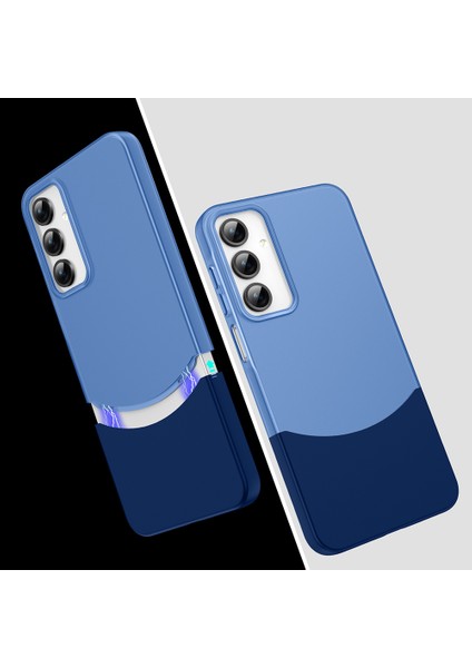 Galaxy A15 Kılıf Mıknatıslı Ucy Duble Kapak - Lacivert