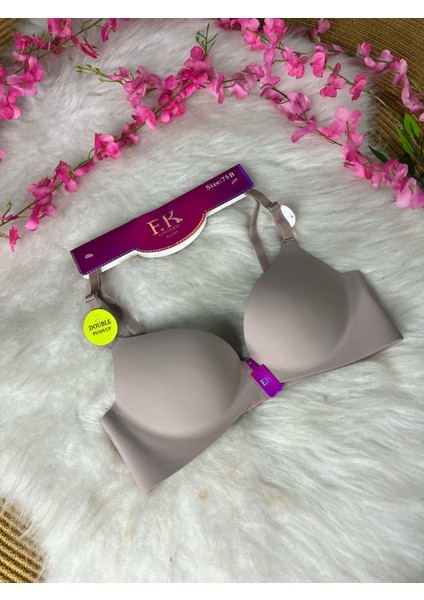 Bayan Double Push Up Lazer Kesim Sütyen 533 Vizon