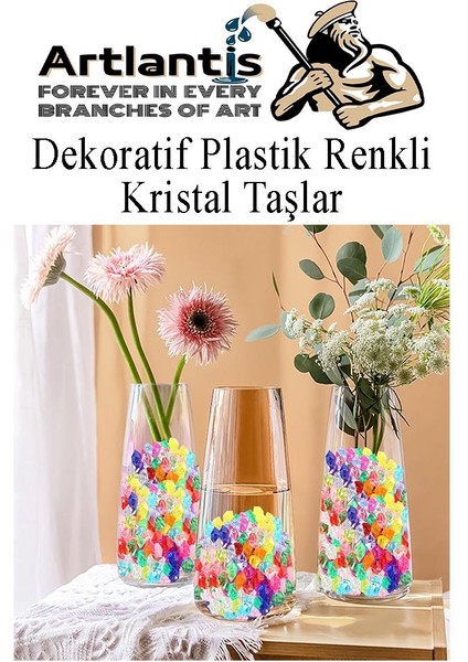 Dekoratif Plastik Renkli Kristal Taşlar 45 Li 1 Paket Oyuncak Elmas Taşlar Oyuncak Değerli Taşlar modelleri