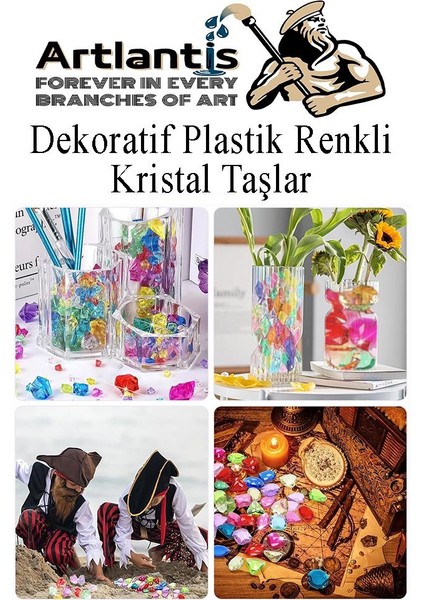 Dekoratif Plastik Renkli Kristal Taşlar 45 Li 1 Paket Oyuncak Elmas Taşlar Oyuncak Değerli Taşlar fırsatları