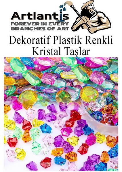Dekoratif Plastik Renkli Kristal Taşlar 45 Li 1 Paket Oyuncak Elmas Taşlar Oyuncak Değerli Taşlar indirimleri