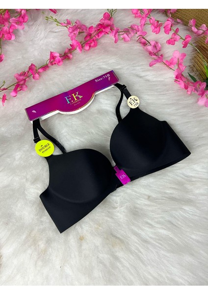 Bayan Double Push Up Lazer Kesim Sütyen 533 Siyah