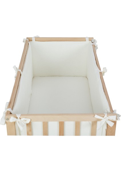 80X130 Beşikler Için Yan Koruma Bariyeri Fermuarlı 4 Parçalı Sarı Yıldız Desenli