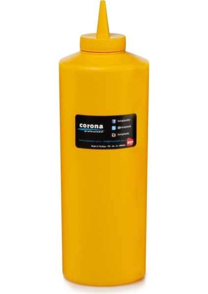 Beyaz 950 ml sos şişesi, ketçap ve mayonez için ideal, şık ve kullanışlı tasarım