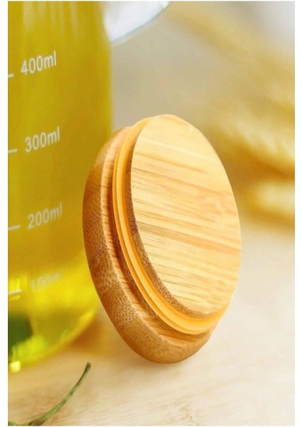 Bambu Kapaklı Vakumlu Borosilikat Cam Set, 900 ml, Bej, 3 Parça, Ahşap Altlık fırsatları