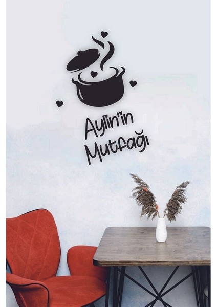 Siyah Ahşap Kişiye Özel Mutfak Konsepti Duvar Dekorasyonu- 70 x 50 cm Duvar Süsü Tablo