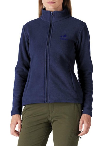 Kadın Renkli Tam Fermuarlı Kalın Outdoor Polar Ceket Renkli-Tam