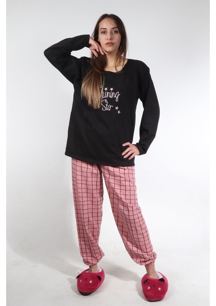 Svs 2 Iplik Pijama Takım Siyah