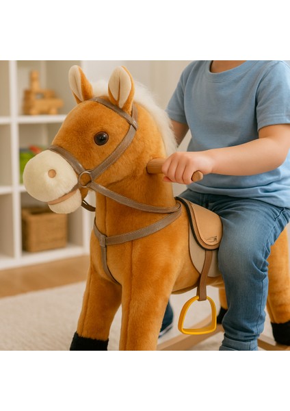 Unicorn Sallanan At | Ahşap Ayaklı Müzikli 65 cm | Çocuklar Için Yumuşak ve Güvenli Eğlence fiyatları