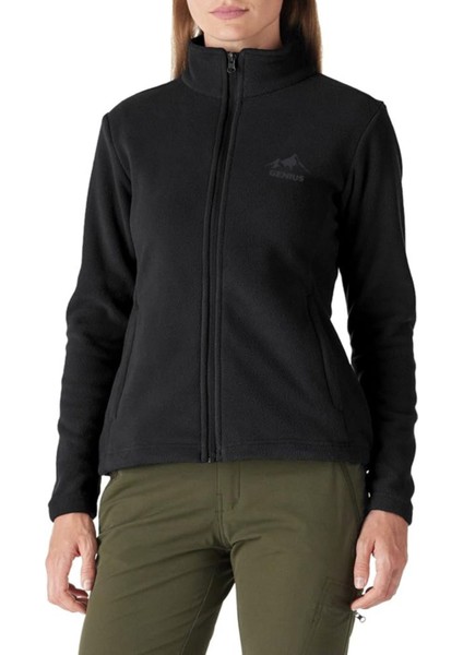 Kadın Renkli Tam Fermuarlı Kalın Outdoor Polar Ceket Renkli-Tam