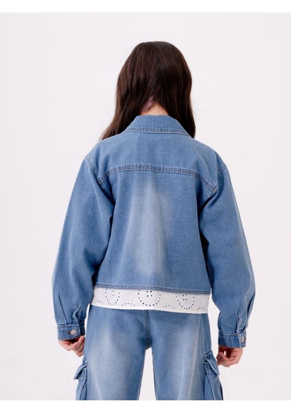 Kız Çocuk Fistolu Kot Ceket 1546 fırsatları