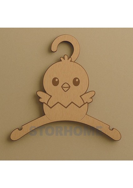 7'li Lazer Kesim Ahşap Civciv Figürlü Bebek Askılığı Bebek Odası Için Doğal, Sevimli ve Dayanıklı fiyatları