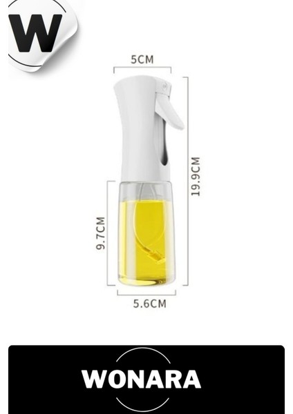 Çok Renkli Plastik Fan Başlıklı Cam Yağdanlık, 200 ml, BPA'sız, şık ve kullanışlı fiyatları