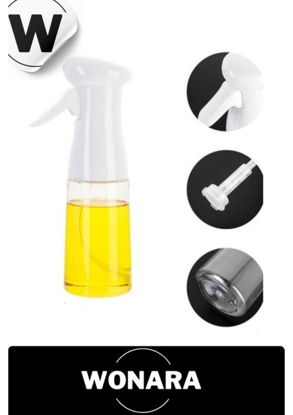 Çok Renkli Plastik Fan Başlıklı Cam Yağdanlık, 200 ml, BPA'sız, şık ve kullanışlı modelleri