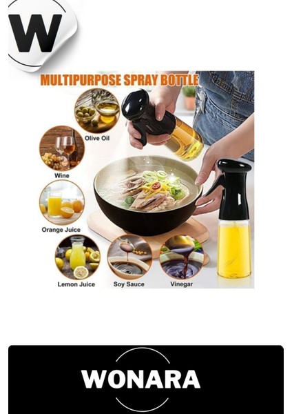 Çok Renkli Plastik Fan Başlıklı Cam Yağdanlık, 200 ml, BPA'sız, şık ve kullanışlı fırsatları