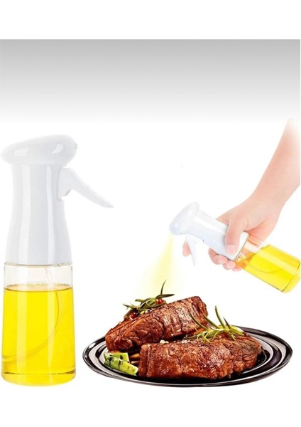 Cam sprey yağ püskürtücü 210 ml, beyaz, pratik ve sağlıklı kullanım