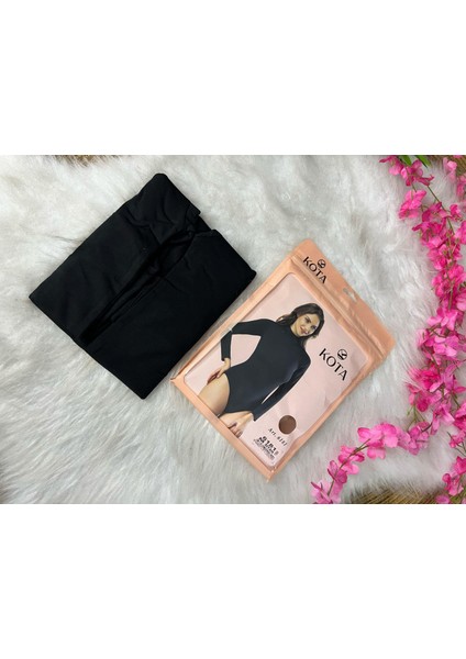 Bayan Boğazlı Body Zıbın 6181 Siyah