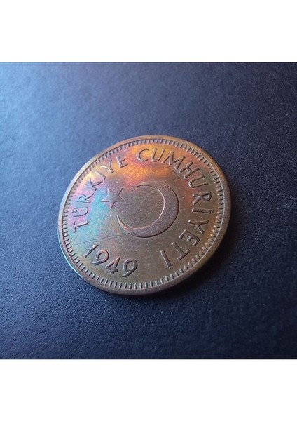 39963680E8C1729F08 25KURUŞ 1949 Çil/ça (Rainbow-Rrrr) Eski Madeni Para