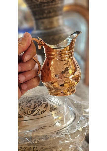 Şık Bakır Sürahi ve Sosluk Seti, Dekoratif ve Zarif Tasarım, Metalik Renk, 250-499 ml modelleri