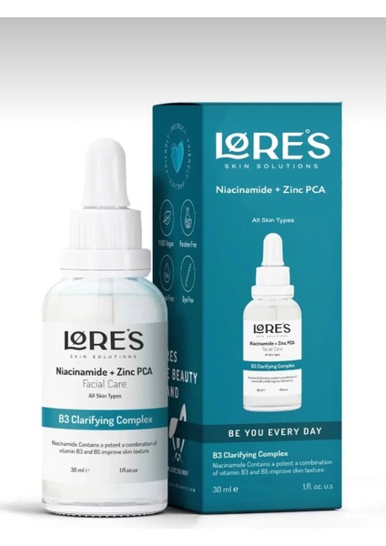 Siyah Nokta, Leke Giderici, Niasinamid 5% Zinc Pca Serum 30ML