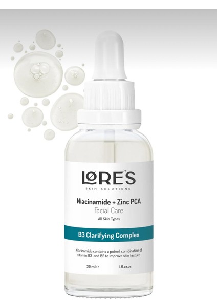 Siyah Nokta, Leke Giderici, Niasinamid 5% Zinc Pca Serum 30ML fiyatları