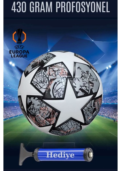 Uefa Şampiyonlar Ligi Topu 430 Gram Kaliteli Maç ve Antreman Pompa Hediyeli