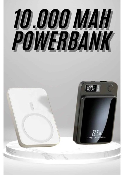 Teknorod Magsafe Hızlı Şarj 10.000 Mah Wireless Şarj Powerbank Android ve Ios Uyumlu