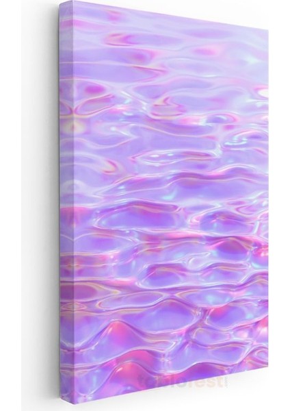 Mor Okyanus - Holografik Su Yüzeyi Kanvas Tablo modelleri